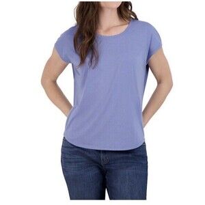 Eddie Bauer T-Shirt Women's Size XL Blue  Short Sleeve Polyester Cotton NWT**